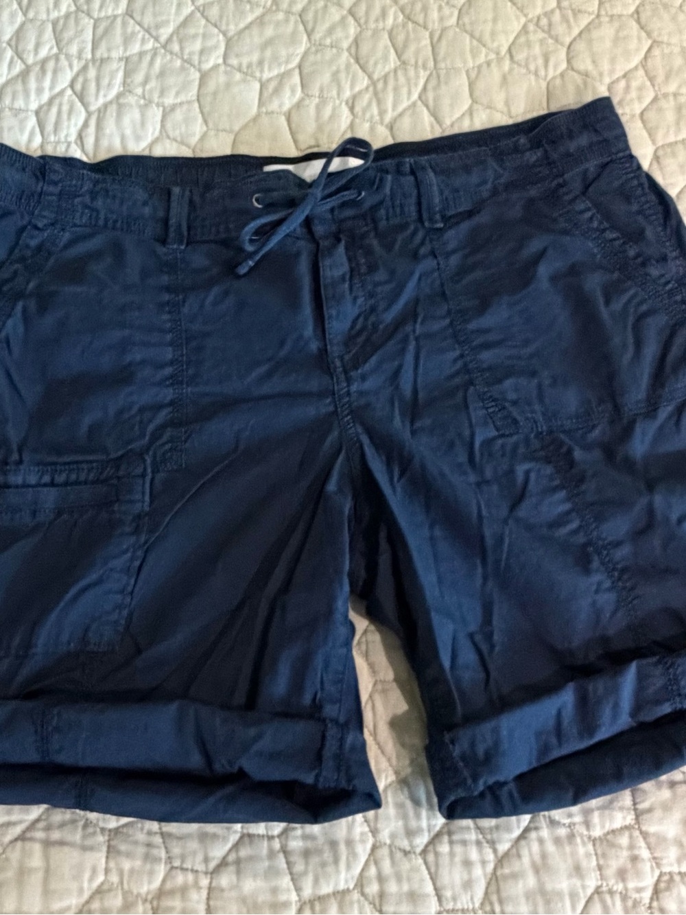 Sonoma Woman’s Navy Cargo Drawstring Shorts